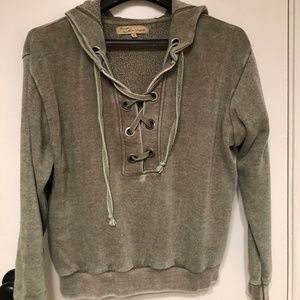 lace up sweatshirt / size S